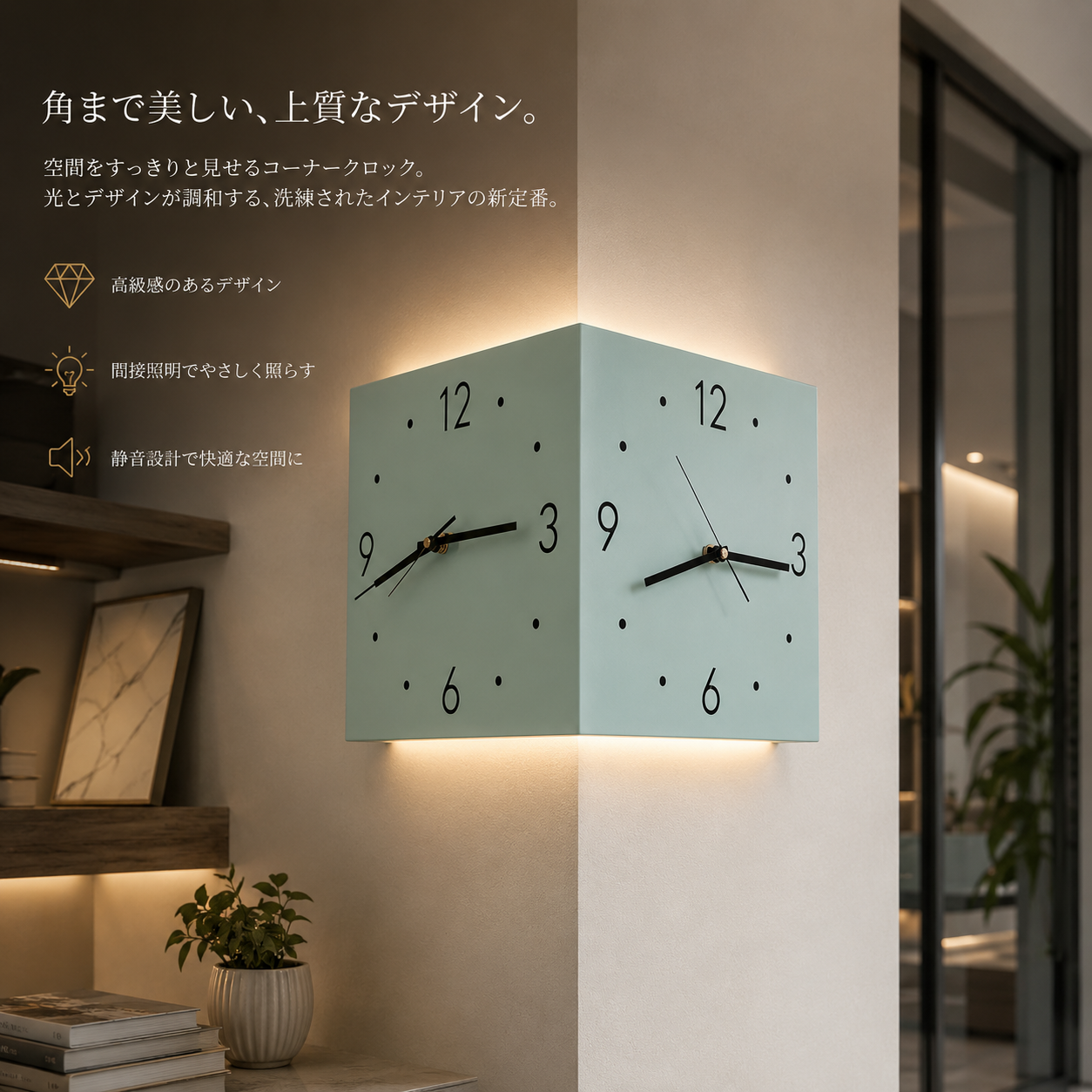LumiClock™ 癒しの光を放つ壁掛け時計