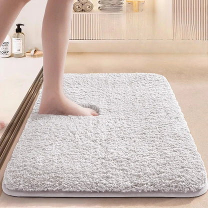 バスマット 吸水 滑り止め 速乾燥 スエード 40x60cm バスルームラグ