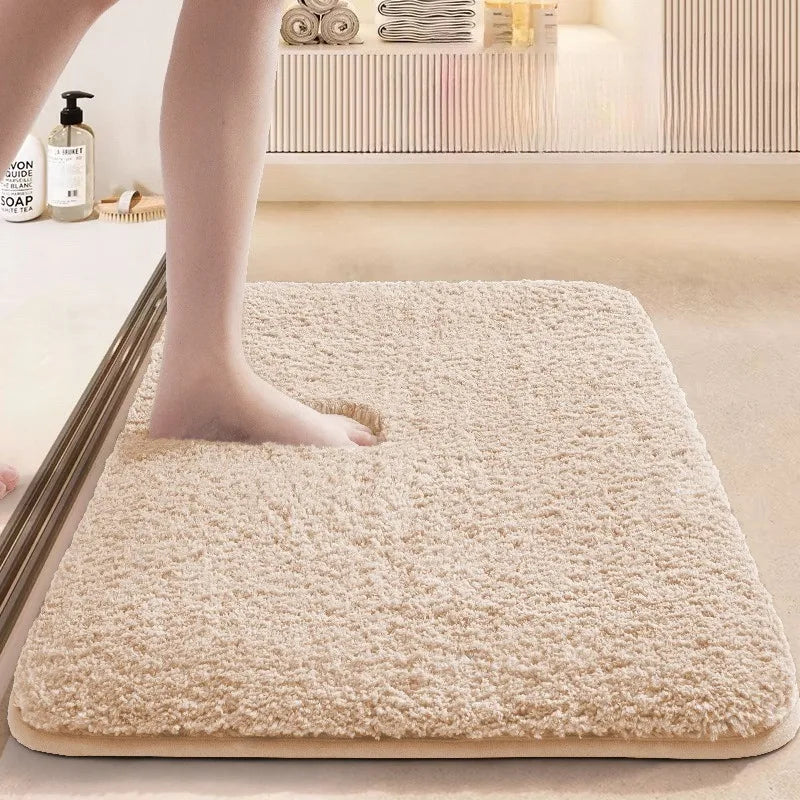 バスマット 吸水 滑り止め 速乾燥 スエード 40x60cm バスルームラグ