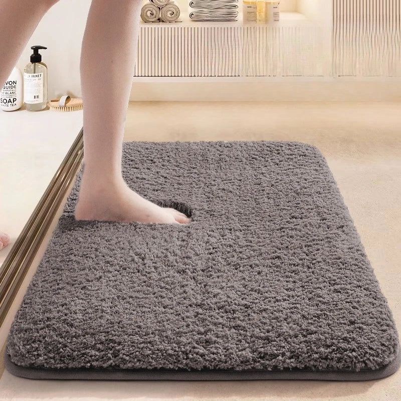 バスマット 吸水 滑り止め 速乾燥 スエード 40x60cm バスルームラグ